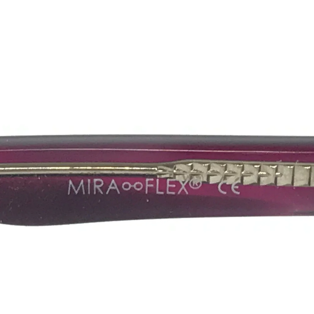 Miraflex Kids Eyeglasses Frame YAMI C.5 Purple Gray Rectangle Full Rim 47-17-130